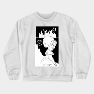 Strength Scarlet Tarot Card Crewneck Sweatshirt